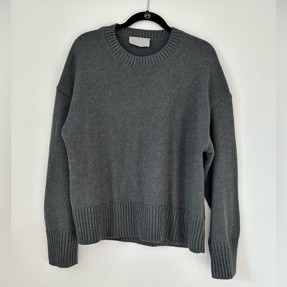Everlane Boxy Cotton Knit Crewneck Sweater Women’s Size L
